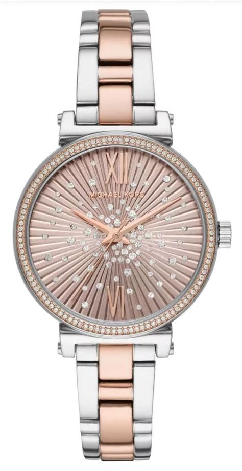 michael kors mk3972 sofie ladies metals watch roségold silver|Michael Kors MK3972 Sofie Quartz Crystal Rose Gold Dial Silver .